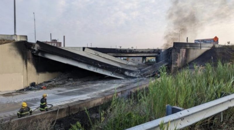 Overpass Collapse Shuts Down I-95 in Philadelphia