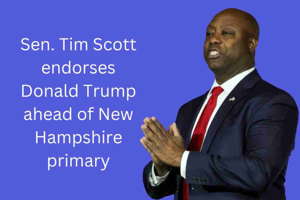 Sen. Tim Scott endorses Donald Trump ahead of New Hampshire primary